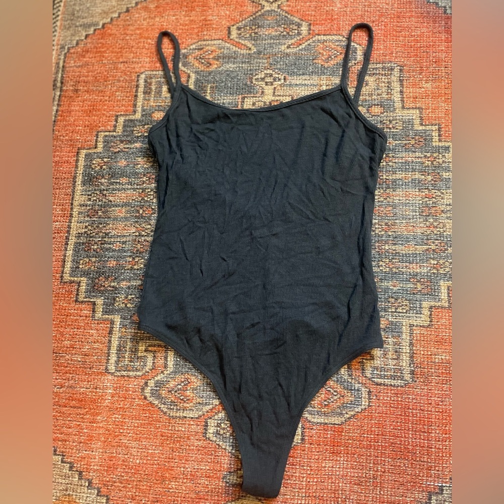 American Apparel Ribbed Thong Body Suit